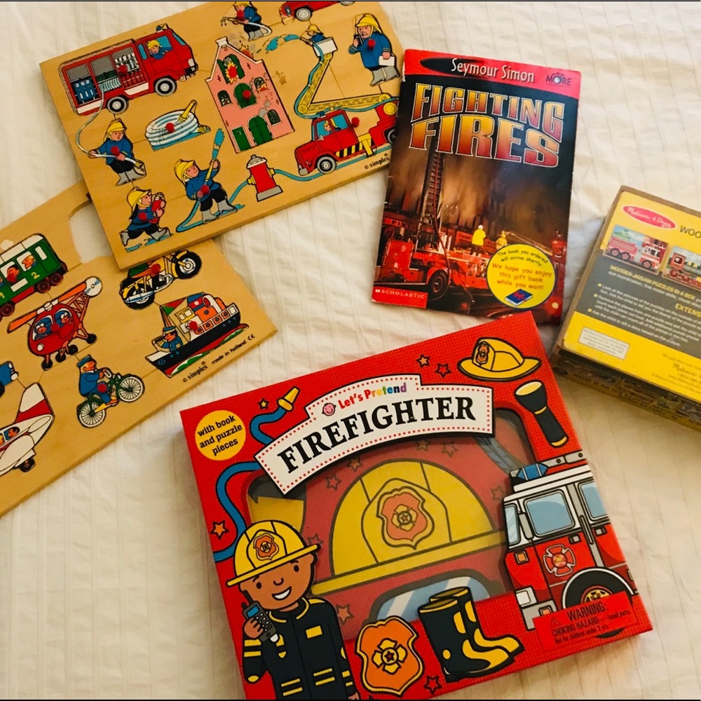 Firefighters Puzzles/books Bundle